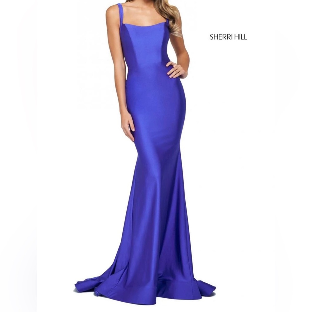 Royal Blue Sherri Hill Prom Dress